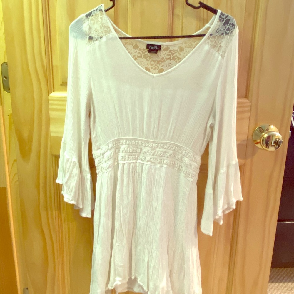 White Flowy Rue21 Dress
